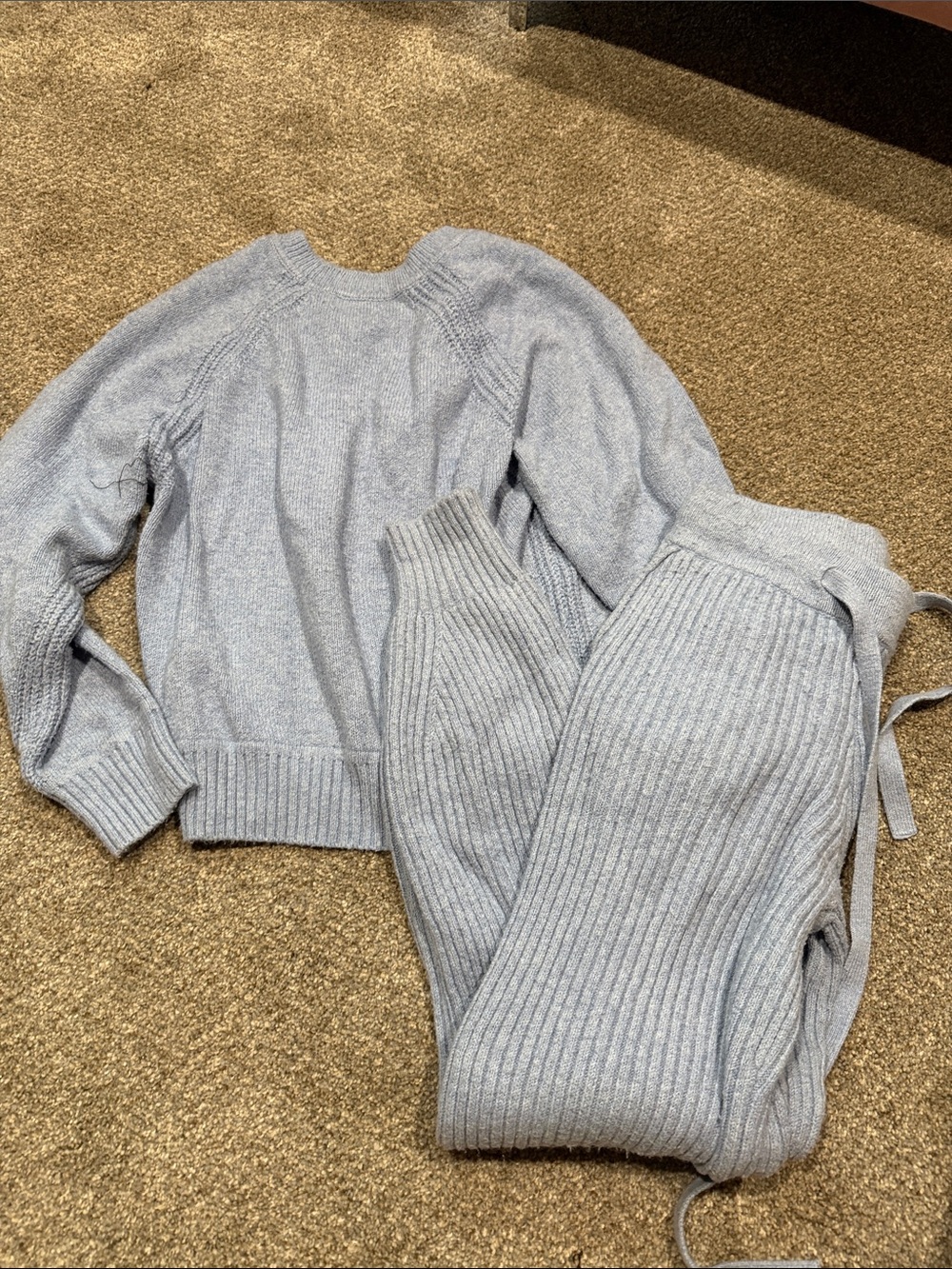 Universal Thread Light Blue Ribbed Knit Sweater Set